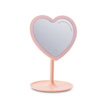 Espelho de Mesa Com Led Coração Rosa Imaginarium