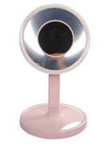 Espelho De Mesa Com LED Dupla Face 7x Usb Maquiagem 3 Níveis Rosa