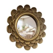 Espelho de mesa de maquiagem Vanity Musanpou Vintage Gold 17x17cm