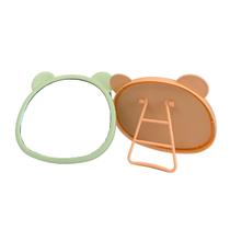 Espelho De Mesa Dobrável Moldura Ursinho Maquiagem LILAS Espelho De Mesa Dobrável Moldura Ursinho Maquiagem LILAS