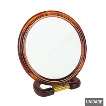 Espelho de Mesa Dupla Face 26,5x18cm Redondo - Tudo em Caixa