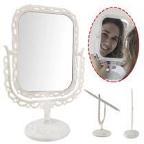 Espelho De Mesa Dupla Face Decoraçao Vintage Maquiagem Penteadeira Retro Casa Banheiro Quarto - Ab.MIDIA