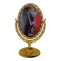 Espelho de mesa Dupla Face Dourado P 24X16,5