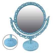 Espelho de Mesa Duplo Penteadeira Princesa Bancada Maquiagem Beleza Banheiro Penteado Decorativo Vintage