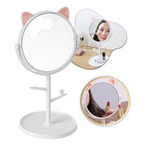 Espelho de Mesa Gatinho Redondo Maquiagem Rotativo Penteadeira Porta Bijuteria LMF1026 Espelho de Mesa Gatinho Redondo Maquiagem Rotativo Penteadeira Porta Bijuteria LMF1026