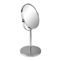 Espelho De Mesa Maquiagem Dupla Face 360º Aumenta 5x - Mimo