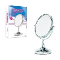 Espelho De Mesa Maquiagem Dupla Face Aumenta 2 X Gira 360 GD