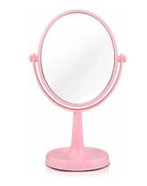 Espelho de Mesa Maquiagem Dupla Face com Aumento 18cm - MyGirl - Rosa - Wincy
