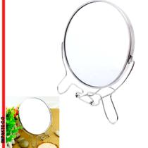 Espelho De Mesa Maquiagem Sobrancelha Médio dupla face c/ suporte e aumento 3x 5 - IMPKT