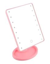 Espelho De Mesa Maquiagem Touch Com 16 Leds E Porta Objetos