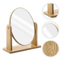 Espelho de Mesa Oval Com Ajuste 360 Para Penteadeira Acessórios De Maquiagem Portatil e Decoração