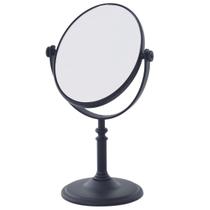 Espelho De Mesa Oval Dupla Face Aumento 5x P/ Maquiagem