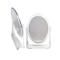 Espelho de Mesa Oval Dupla Face Moldura Transparente Espelho de Mesa Oval Dupla Face Moldura Transparente