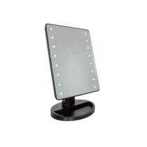 Espelho de Mesa Preto para Maquiagens com Luz Led