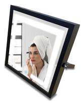 Espelho De Mesa Quadrado Com Led 6000K - Touch - 28cm - Maquiagem