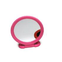 Espelho De Mesa Redondo Com Base Dobravel Plastico Colorido ROSA