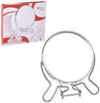 Espelho De Mesa Redondo Dupla Face Com Suporte Aramado 4'' - Wellmix Espelho De Mesa Redondo Dupla Face Com Suporte Aramado 4'' - Wellmix
