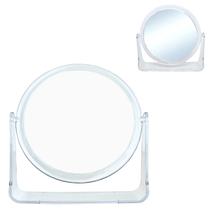 Espelho de Mesa Redondo Dupla Face Moldura Acrilico 16cm Espelho de Mesa Redondo Dupla Face Moldura Acrilico 16cm