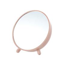 Espelho de mesa redondo - rosa - com espaço para armazenamento - MINISO