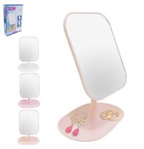 Espelho De Mesa Retangular Com Base Porta Joias De Plastico Colors 360º 25,5X18,5X12,4Cm - Imporient