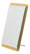 Espelho De Mesa Retangular Madeira Maquiagem Viagem 19cm Espelho De Mesa Retangular Madeira Maquiagem Viagem 19cm