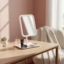 Espelho De Mesa Retangular Para Maquiagem Com Luz De Led Tg branco led