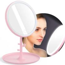 Espelho De Mesa Touch Com Led Made Basics LM-6 Rosa