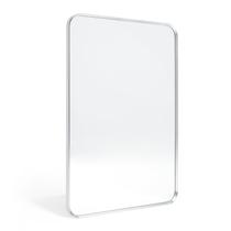 Espelho de montagem em parede Minuover Brushed Silver Metal 20x30cm Espelho de montagem em parede Minuover Brushed Silver Metal 20x30cm