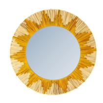 Espelho de Palha Ráffia Natural - Redondo 55cm