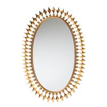 Espelho de parede Baxton Studio Rogier Modern Glam Antique Goldleaf