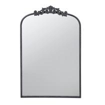 Espelho de parede Benzara Kea 91 cm com moldura de metal curvo preto