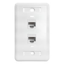 Espelho de parede com 2 saídas RJ45 Cat5