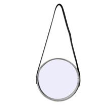 Espelho de parede de madeira redondo 30cm