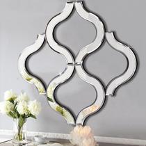 Espelho de parede decorativo DMDFIRST prata em forma de arco 50x50cm