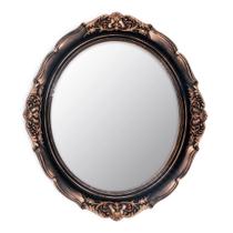 Espelho de parede decorativo Eaoundm Vintage Gold Bronze 33x37cm