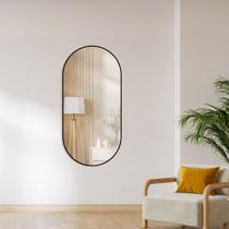 Espelho de Parede Decorativo Modelo Oval 50x110cm para Quarto Sala Escritório