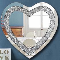 Espelho de parede DMDFIRST Crystal Crush Diamond Heart 60x60cm