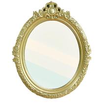 Espelho de Parede Oval com Moldura Dourada 70x57x4cm