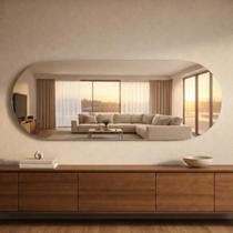 Espelho de Parede Oval Solis Lopazzi 150x40cm Corpo Inteiro com Acabamento Lapidado em Vidro 3mm Espelho de Parede Oval Solis Lopazzi 150x40cm Corpo Inteiro com Acabamento Lapidado em Vidro 3mm