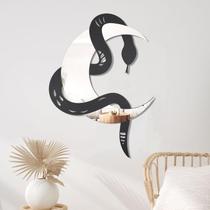 Espelho de parede OYEFLY Black Snake Crescent Moon Decor Wood