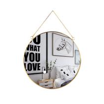 Espelho de parede suspenso LONGWIN Gold Geometric 30cm