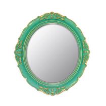 Espelho de parede YCHMIR Vintage Decorative Oval 37,6 x 33,3 cm verde