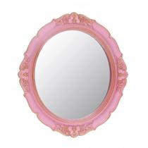 Espelho de parede YCHMIR Vintage Decorativo Oval 37,6x33,3cm - Rosa
