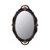 Espelho de parede YCHMIR Vintage Oval 37x25cm com moldura de metal marrom