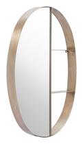 Espelho de prateleira oval Zuo Latitude Antique Bronze