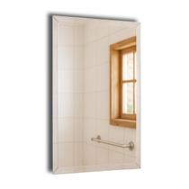 Espelho de Rosto para Barbear e Maquiar 20x30 Box de Banheiro Bordas Bisotadas Chanfradas e Lapidadas Reflexo sem Distorção com Dupla Face para Colar