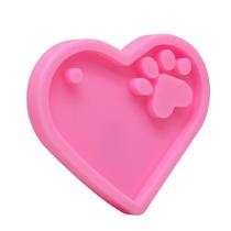 Espelho de silicone diy epóxi amor pata de urso chaveiro molde cristal amor fondant bolo Espelho de silicone diy epóxi amor pata de urso chaveiro molde cristal amor fondant bolo