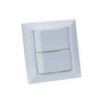 Espelho de Tomada Duplo Chanfrado com 2 Interruptores Branco Espelho de Tomada Duplo Chanfrado com 2 Interruptores Branco