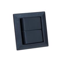 Espelho de Tomada Duplo Chanfrado com 2 Interruptores Preto Espelho de Tomada Duplo Chanfrado com 2 Interruptores Preto