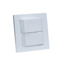 Espelho de Tomada Duplo Reto com 2 Interruptores Branco